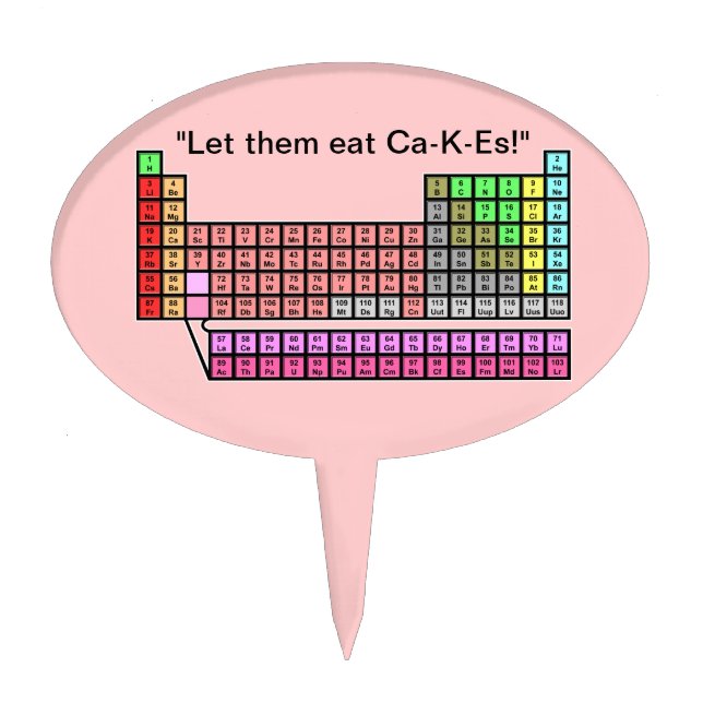 Periodic Table Cake Topper (Front)