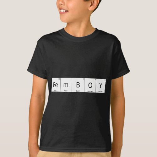 Periodic Table Chemical Element Femboy Bigender Si T_Shirt