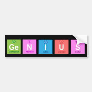 Periodic table chemistry fun bumper sticker