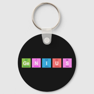 Periodic table chemistry fun keychain