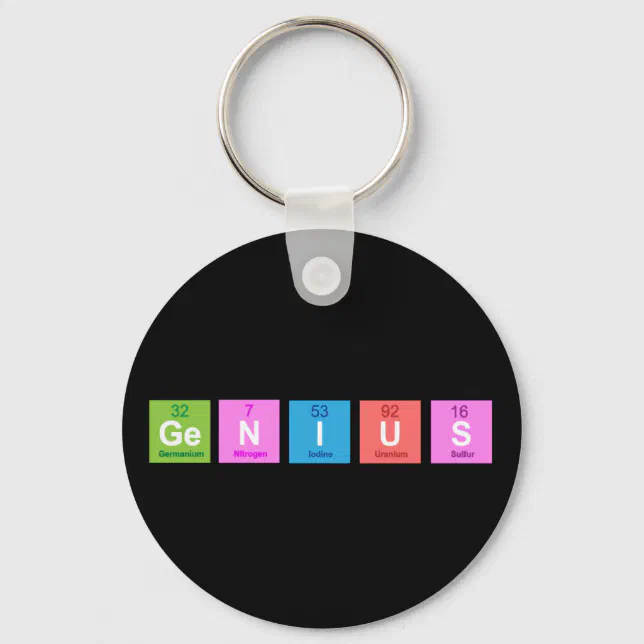 Periodic table chemistry fun keychain | Zazzle