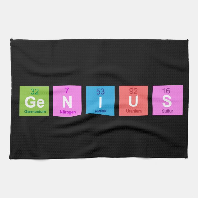 Periodic table chemistry fun towel (Horizontal)