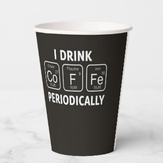 Periodic Table Coffee Lover T-shirt Paper Cups