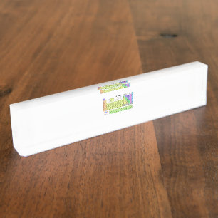 Periodic Table Color Name Plate