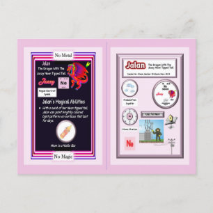 Periodic Table Dragon - Neon Card