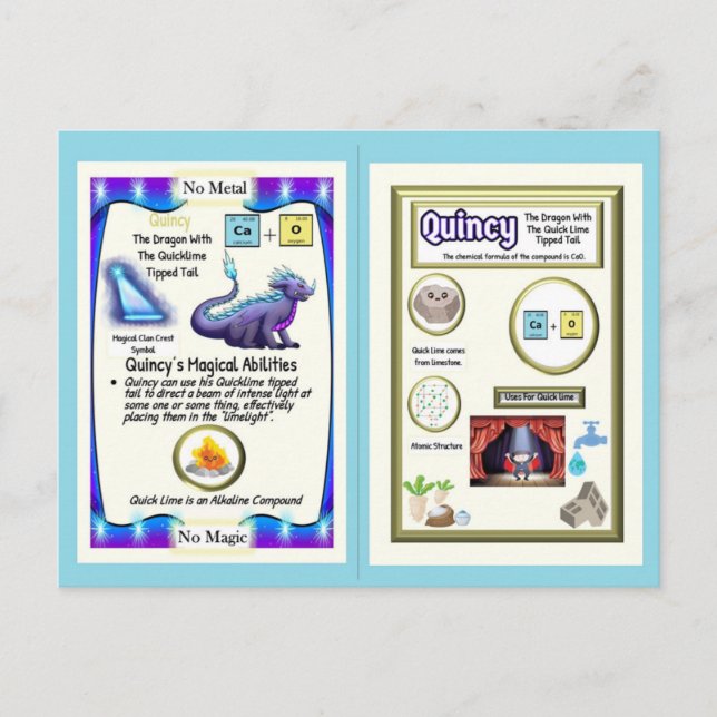 Periodic Table Dragon - Quick Lime Alloy Postcard (Front)