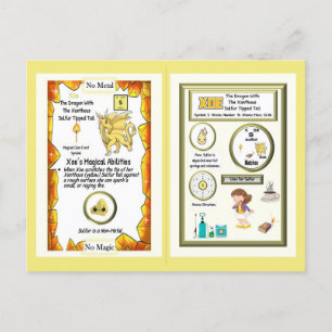 Periodic Table Dragon - Sulfur Postcard