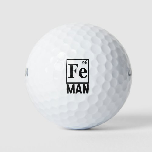 Periodic table Element of a Men Funny Science Gift Golf Balls