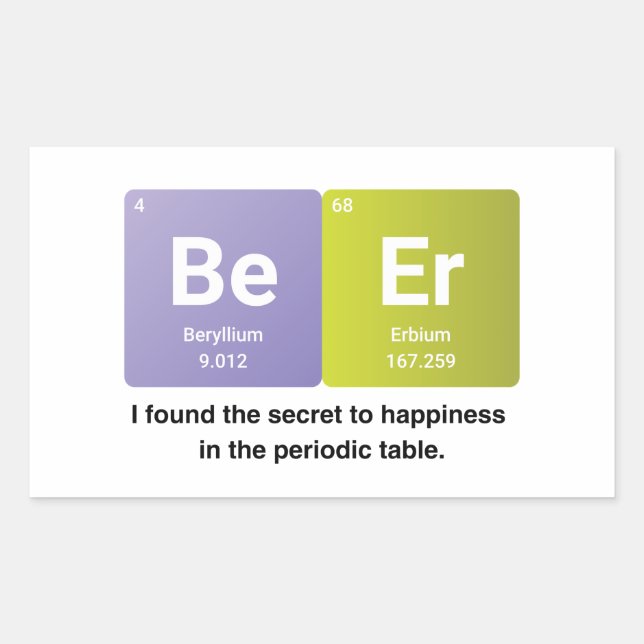 Periodic Table Element Puns  Rectangular Sticker (Front)