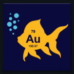 Periodic Table Elemental Gold Fish Photo Print<br><div class="desc"></div>