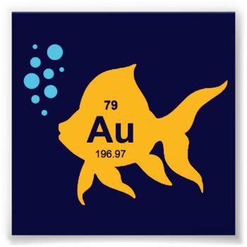 Periodic Table Elemental Gold Fish Photo Print by The_Shirt_Yurt at Zazzle