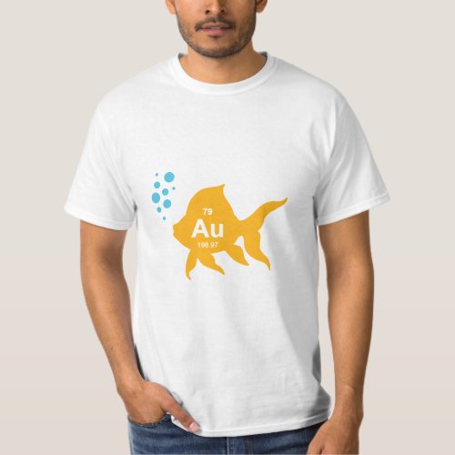 Periodic Table Elemental Gold Fish  T_Shirt
