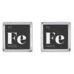 Periodic Table Elements Cuff Links // Iron at Zazzle