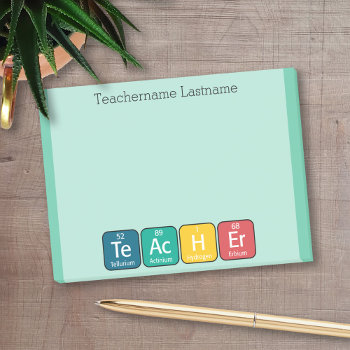 Periodic Table Elements For Teacher Can Edit Color Post-it Notes by ForTeachersOnly at Zazzle
