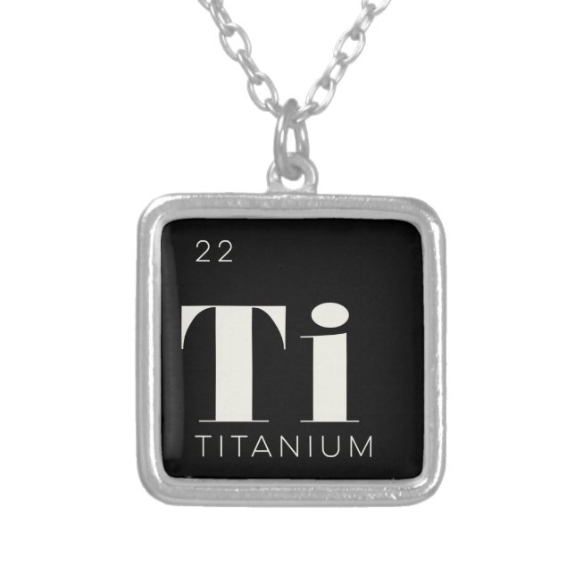 Periodic Table Elements Necklace // Titanium (Front)