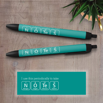 Periodic Table Elements Spelling Notes Black Ink Pen by ForTeachersOnly at Zazzle