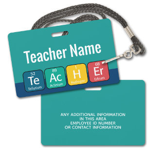 Periodic Table Elements Spelling Teacher Badge