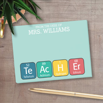 Periodic Table Elements Spelling Teacher - Cute Post-it Notes by ForTeachersOnly at Zazzle