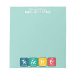 Periodic Table Elements Spelling Teacher - Green Notepad at Zazzle