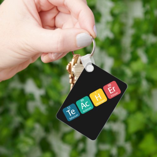 Periodic Table Elements Spelling Teacher Keychain
