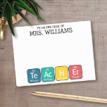 Periodic Table Elements Spelling Teacher Post-it Notes<br><div class="desc">A fun back to school design or teacher appreciation week gift for science teachers and geeks. I made this chart with bright colors and a modern design.</div>