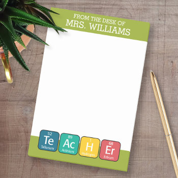 Periodic Table Elements Spelling Teacher Post-it Notes by ForTeachersOnly at Zazzle