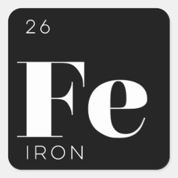 Periodic Table Iron Craft Supplies Zazzle Periodic Table Elements Sticker Iron