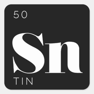 Periodic Table Elements Sticker // Tin