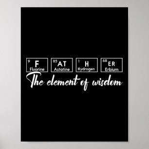 Periodic Table Father Funny Chemistry Dad  Poster