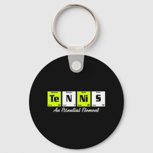 Periodic table Fun Tennis Player gift for men wome Keychain