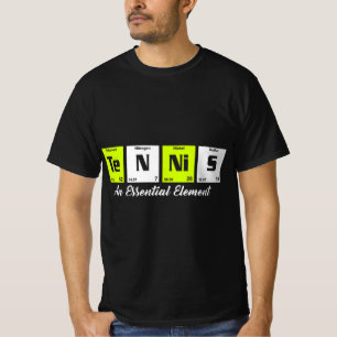 Periodic table Fun Tennis Player gift for men wome T-Shirt