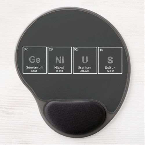 Periodic table GeNiUS gel mousepad