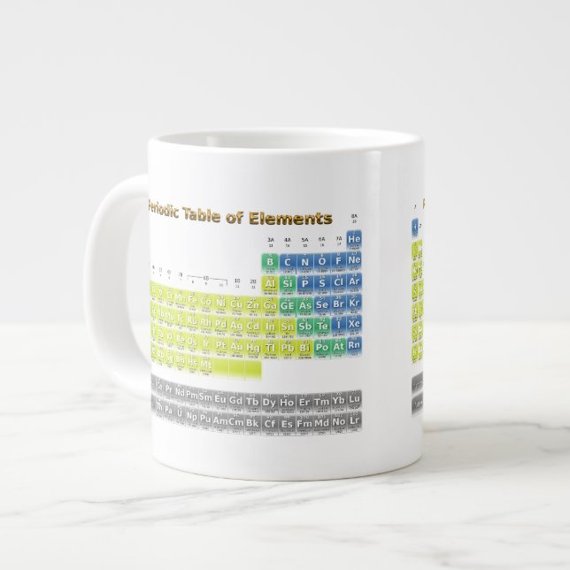 Periodic Table Giant Coffee Mug (Front Left)