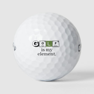 Periodic Table 'Golf Is My Element' Science Humor Golf Balls
