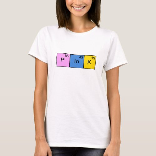 periodic table humor pink funny womens fashion T_Shirt