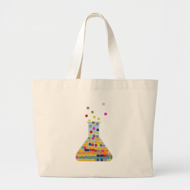 Periodic Table in a Beaker Large Tote Bag (Front)