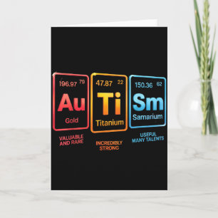 Periodic Table Inspired Autism Science Element Des Card