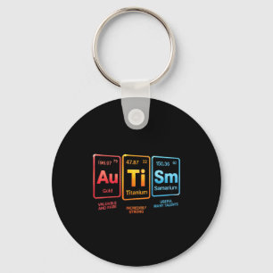 Periodic Table Inspired Autism Science Element Des Keychain
