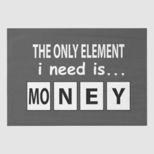 Periodic Table Money Element Funny Periodic Table Tissue Paper