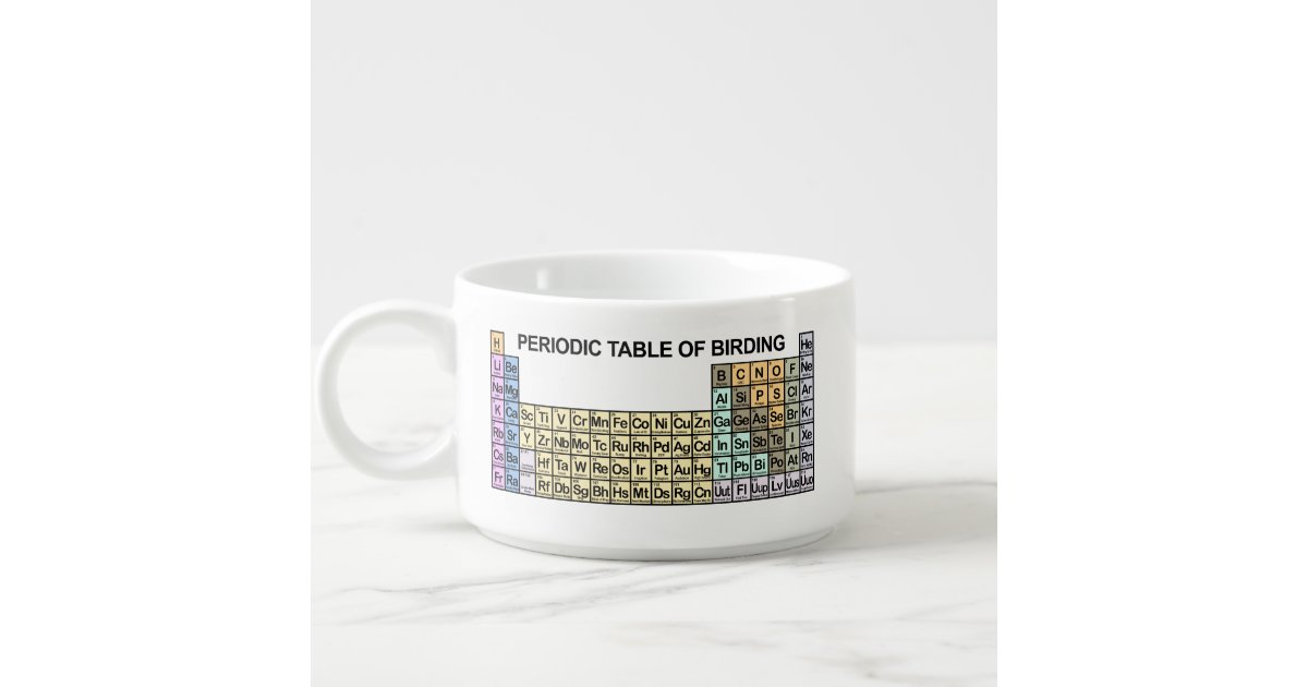 Periodic Table of Birding Bowl | Zazzle
