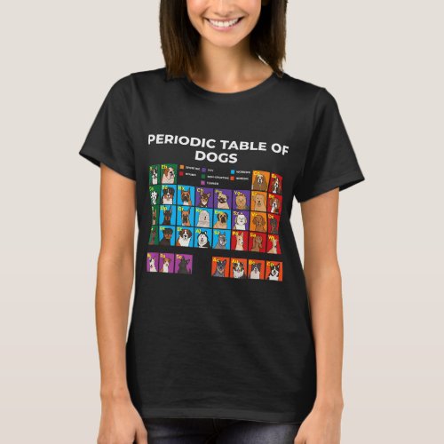 Periodic Table of Dogs Dog Lover Funny Science T_Shirt