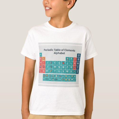 Periodic Table of Elements Alphabet Poster T-Shirt
