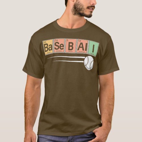 Periodic Table Of Elements Baseball Player Sport T_Shirt