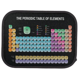 Periodic table of elements car floor mat