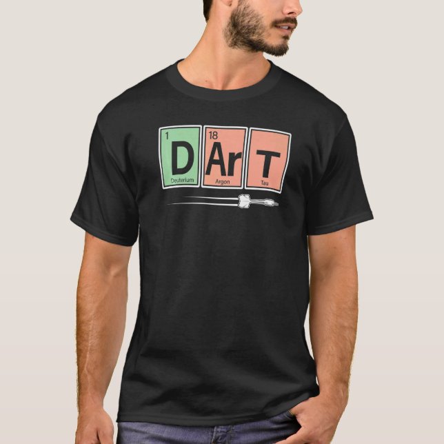 Periodic Table Of Elements  Darts Player Sport Che T-Shirt (Front)