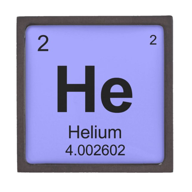 Periodic Table of Elements (Helium) Keepsake Box (Front)