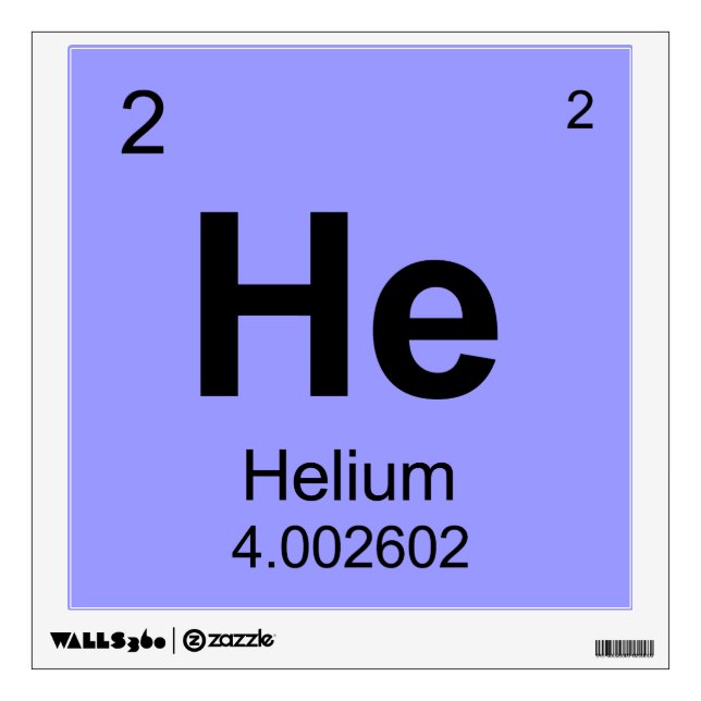 Periodic Table of Elements (Helium) Wall Sticker (Front)