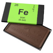 Periodic Table of Elements (Iron) Milk Chocolate Bar (Opened)