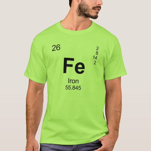Periodic Table of Elements (Iron) T-Shirt (Front)