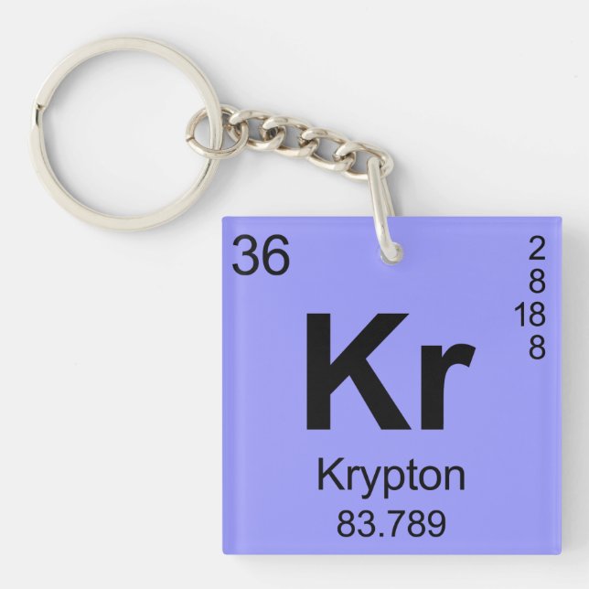 Periodic Table of Elements (Krypton) Keychain (Front)